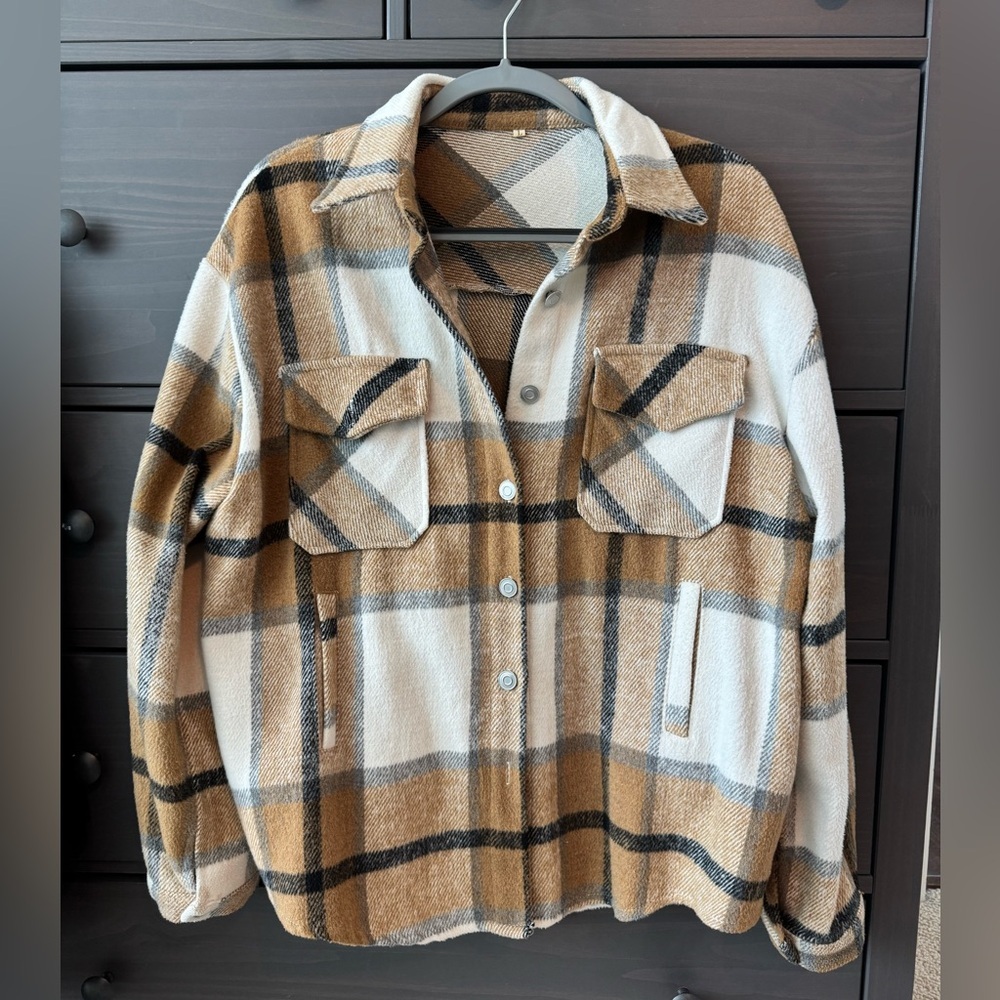 Plaid Button-Up Shacket